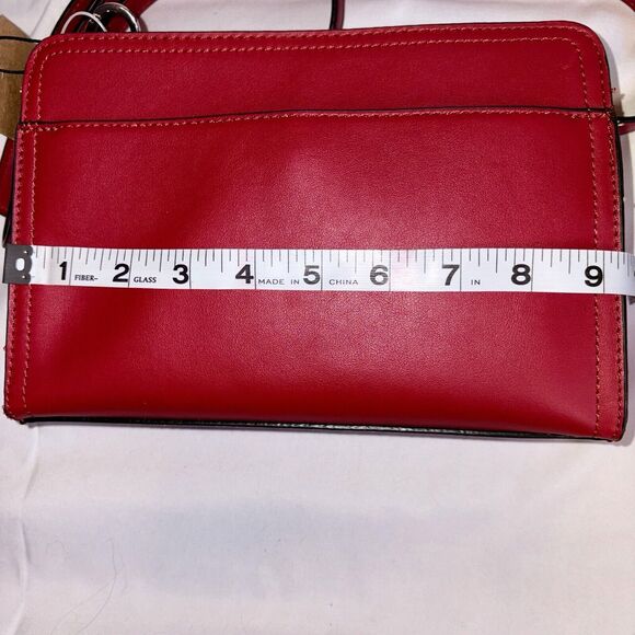STEVE MADDEN BTilt 2 Crossbody Handbag Purse Red w/ Rhinestone SM Logo NWT - Picture 8 of 9